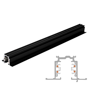 Nordic Global Pro rail triphasé encastré noir